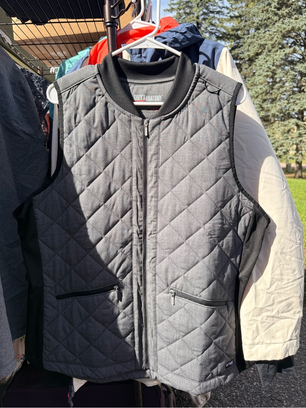 Grey's Anatomy Quilted Gray Women's Scrub Vest